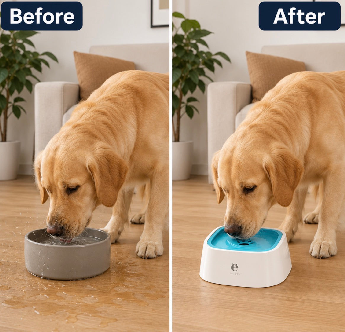 No-Spill Slow Drinking Water Bowl