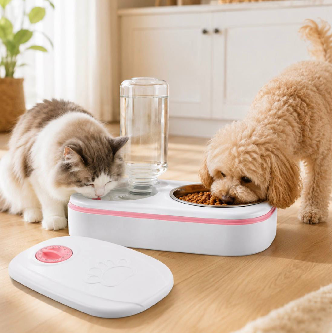 2-in-1 pet feeder and water dispenser