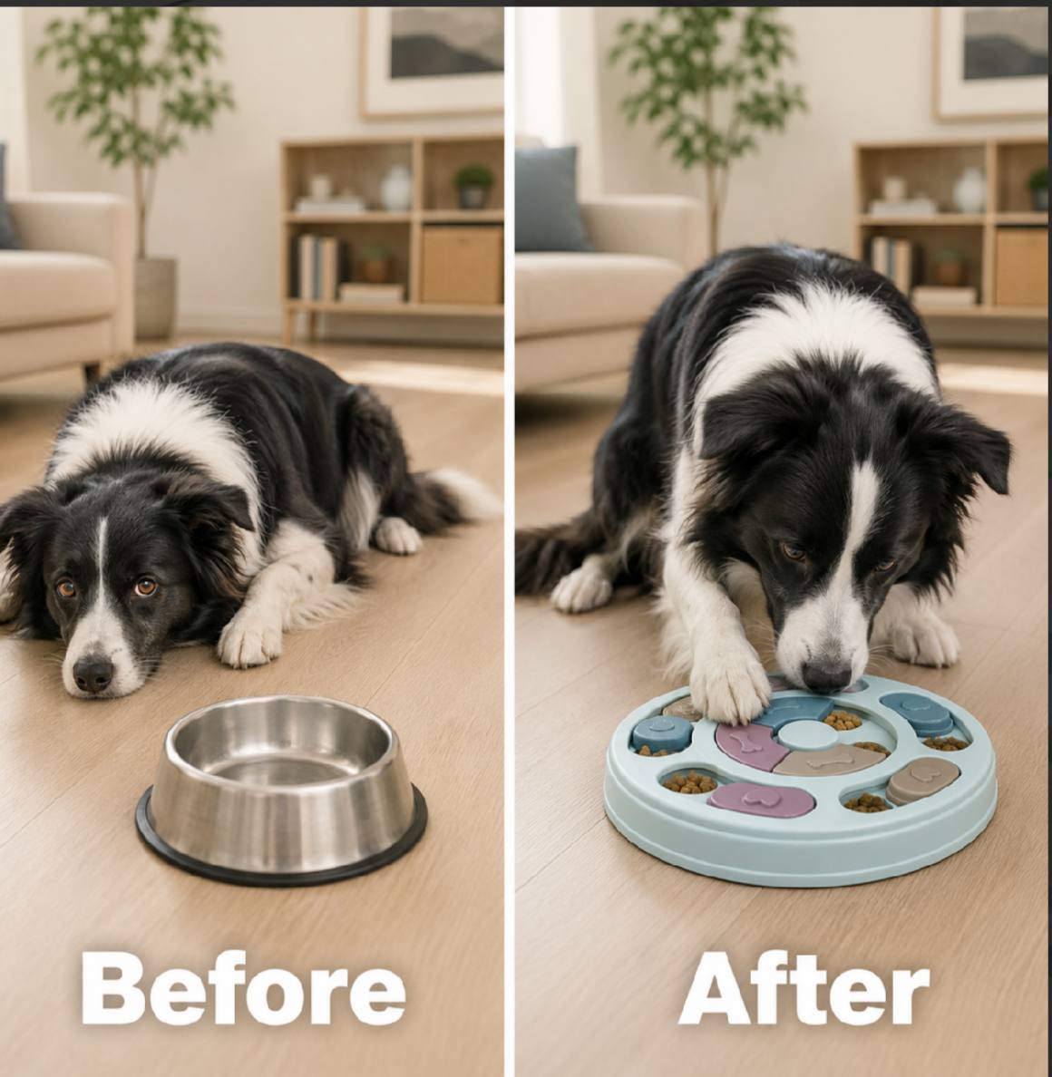 slow feeder dog puzzle bowl