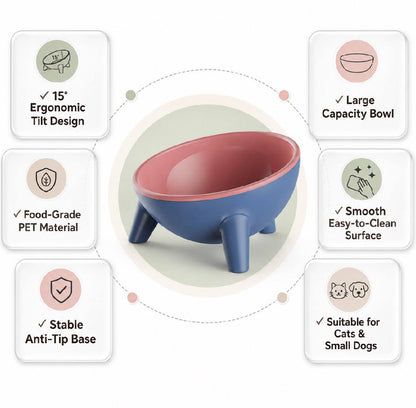 Elevated Cat &amp; Small Dog Bowl