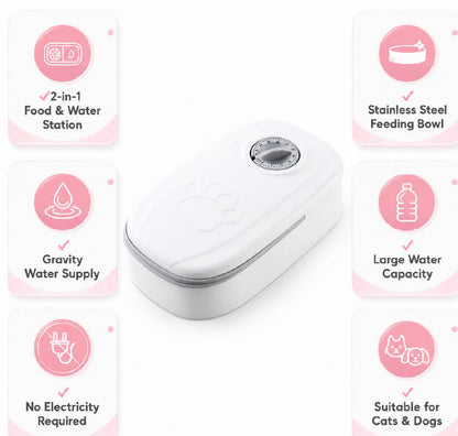2-in-1 pet feeder and water dispenser