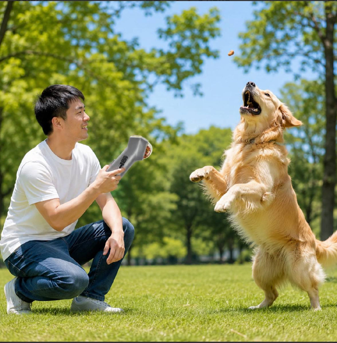 interactive dog treat launcher