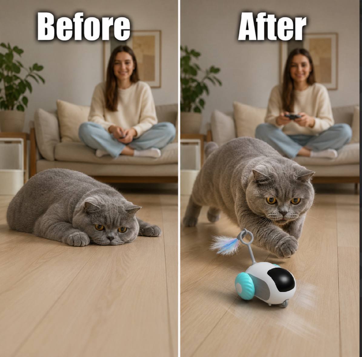 interactive cat car toy