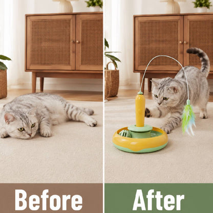 2-in-1 interactive cat toy