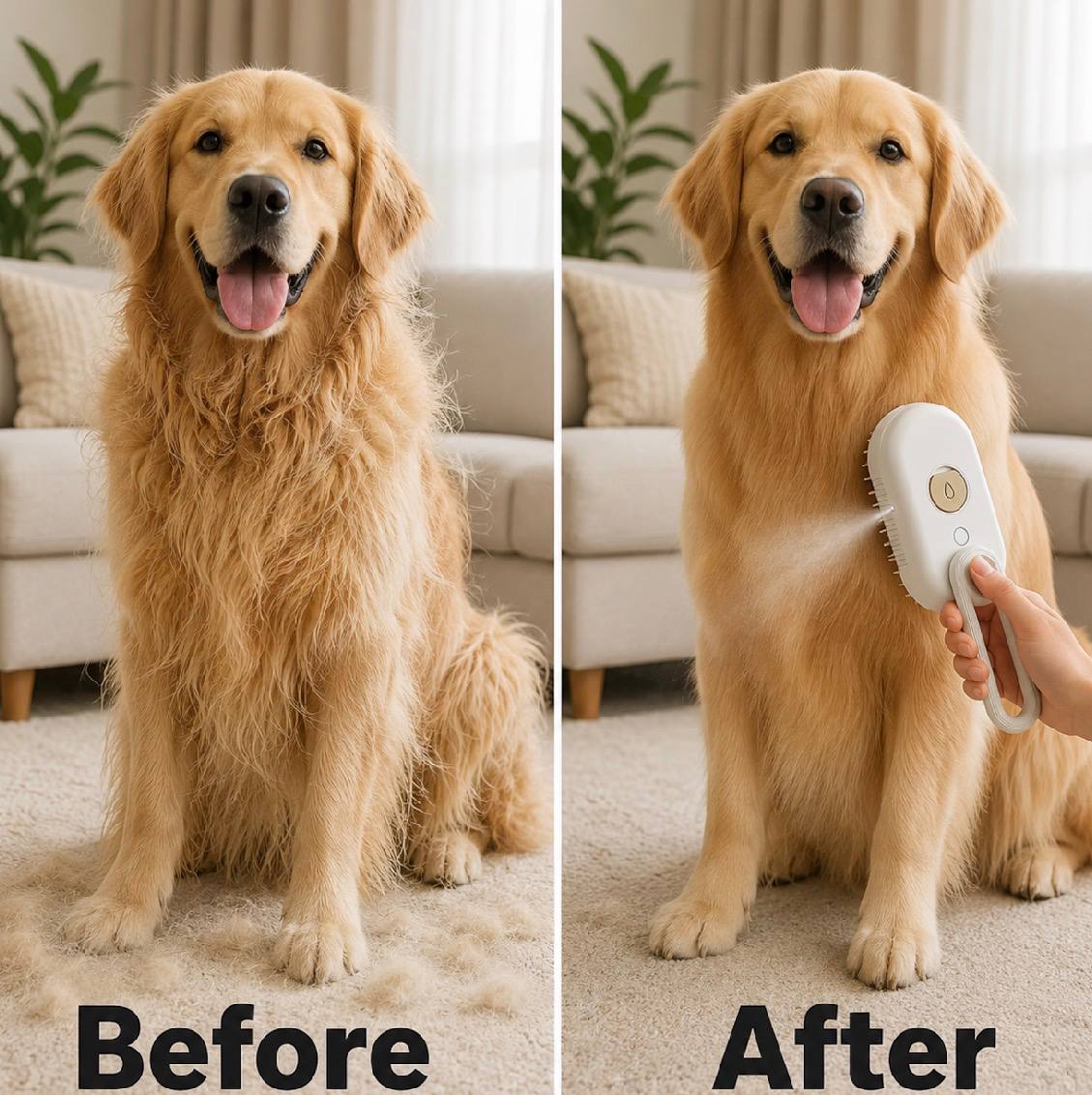 electric steam pet brush