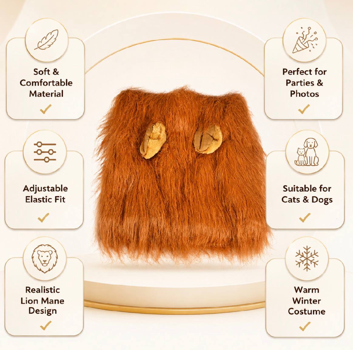 lion mane costume for pets