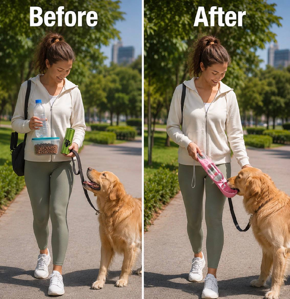3-in-1 dog water bottle